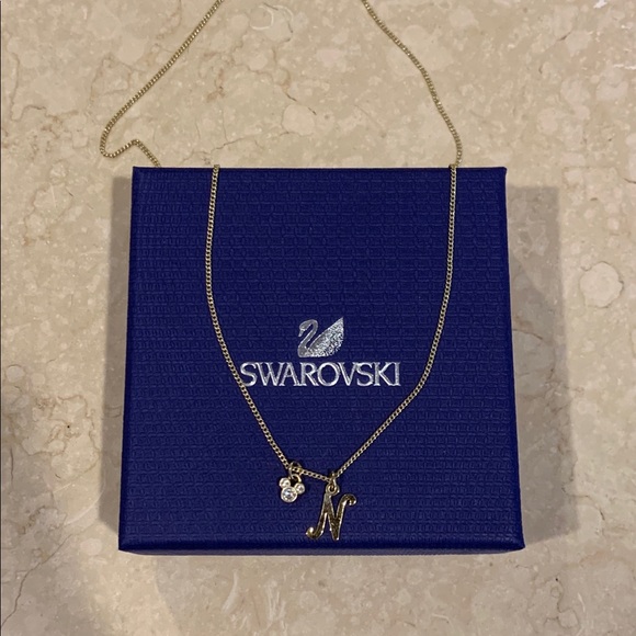 Swarovski Initial “N” Necklace with Minnie Mouse - Picture 3 of 3